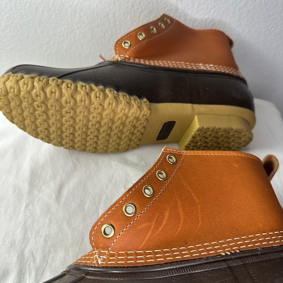 LL Bean Duck Boots 6” Brown and Tan Men’s 10.5 D New with flaw - Picture 6 of 9